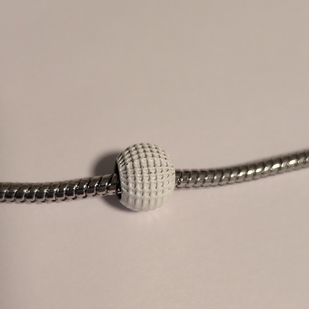 Golf Ball Charm for Pandora Style Bracelet